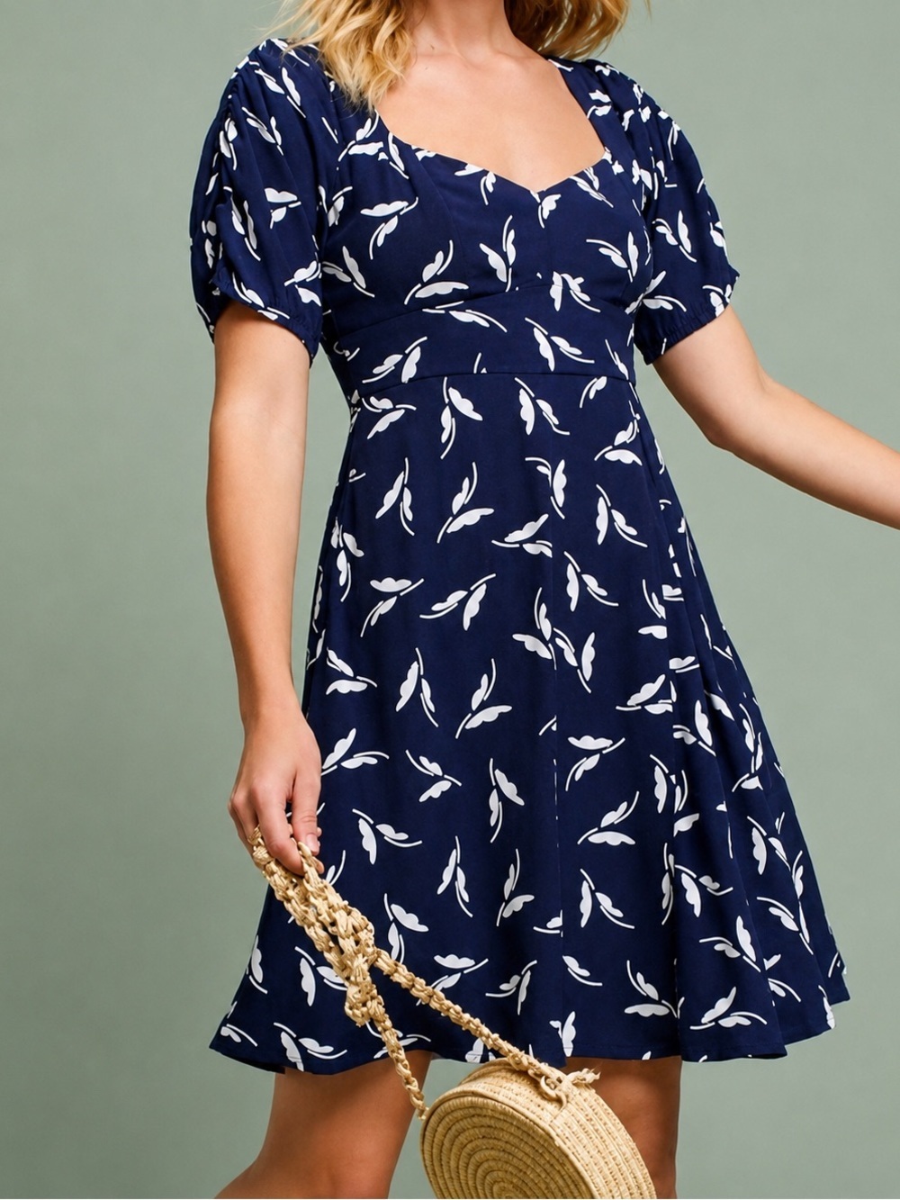 Maeve Fern navy mini dress, size 4